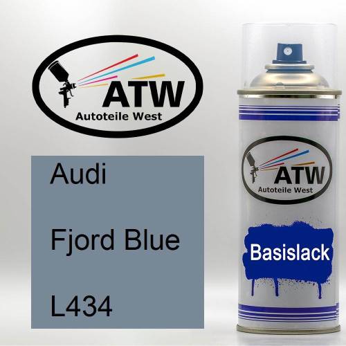 Audi, Fjord Blue, L434: 400ml Sprühdose, von ATW Autoteile West.